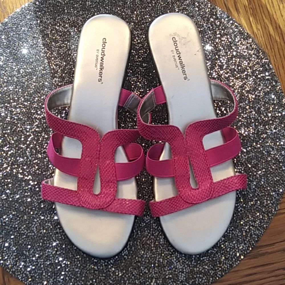 Women's Cloudwalkers Hot Pink Slip On Sandals
